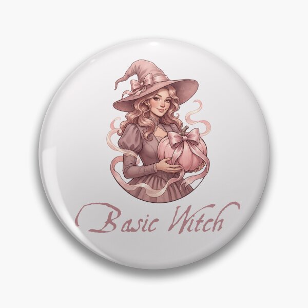 Item preview, Pastel Pinkoween Basic Witch Holding Ribbon Pumpkin designed and sold by MythicCotton.