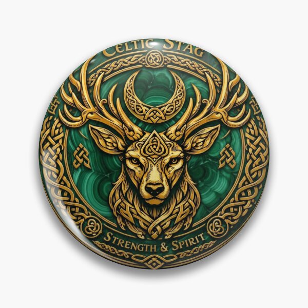 Item preview, Golden Celtic Stag • Strength, Renewal & Spirit designed and sold by Warrior’s Path.