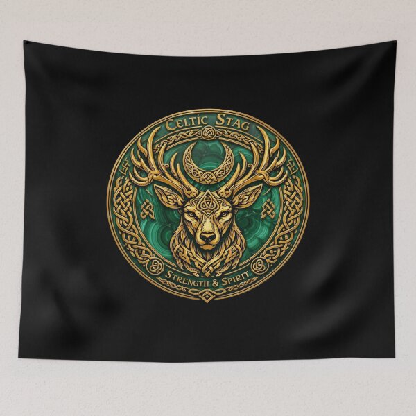 Item preview, Golden Celtic Stag • Strength, Renewal & Spirit designed and sold by Warrior’s Path.
