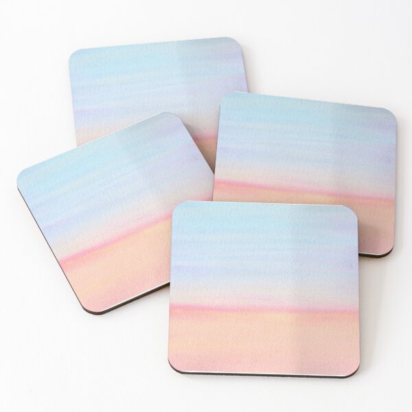 Item preview, Minimal Pastel Watercolour Landscape Print, Wall Art | Almost Morning designed and sold by ArithraStudio.