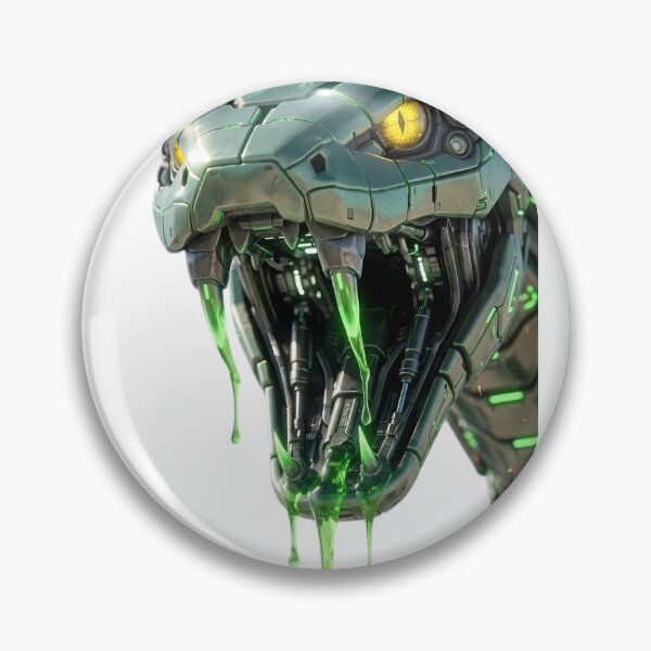 Item preview, Cyber Venom Snake - Neon Green Mecha Serpent designed and sold by EvolutionMerch.