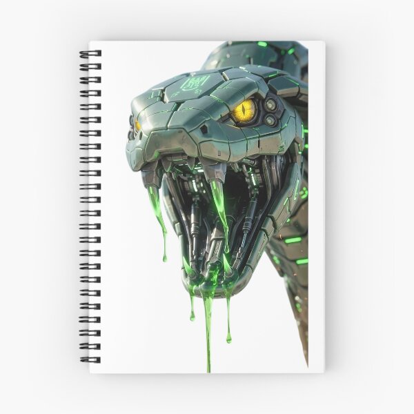 Item preview, Cyber Venom Snake - Neon Green Mecha Serpent designed and sold by EvolutionMerch.