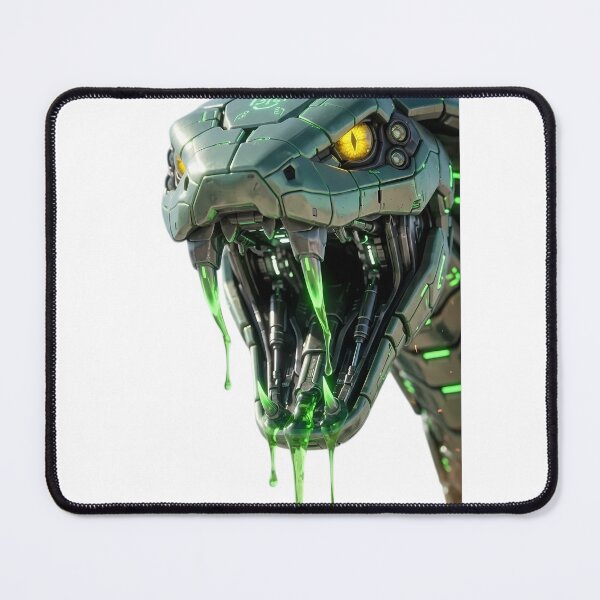 Item preview, Cyber Venom Snake - Neon Green Mecha Serpent designed and sold by EvolutionMerch.