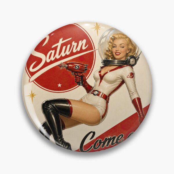 Item preview, Saturn Weirdo – Retro Space Pinup designed and sold by obstinator.