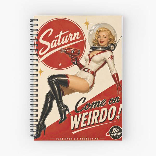 Item preview, Saturn Weirdo – Retro Space Pinup designed and sold by obstinator.