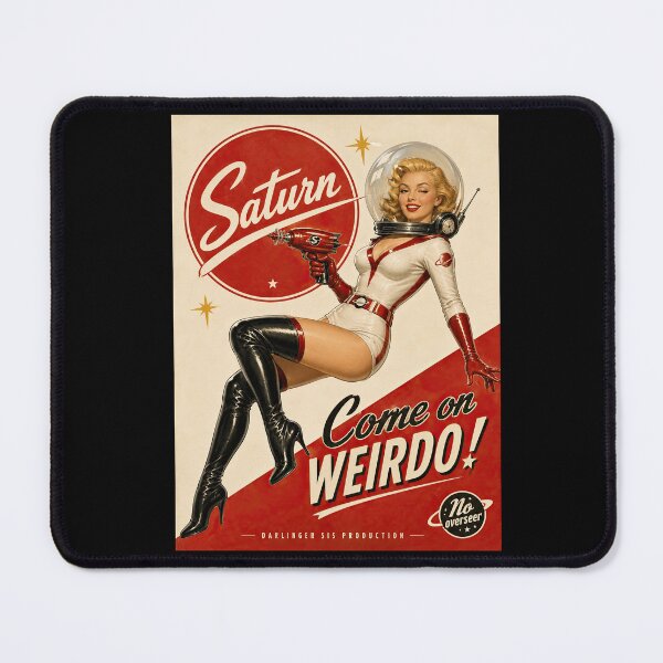 Item preview, Saturn Weirdo – Retro Space Pinup designed and sold by obstinator.