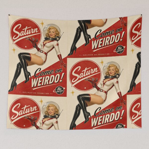 Item preview, Saturn Weirdo – Retro Space Pinup designed and sold by obstinator.