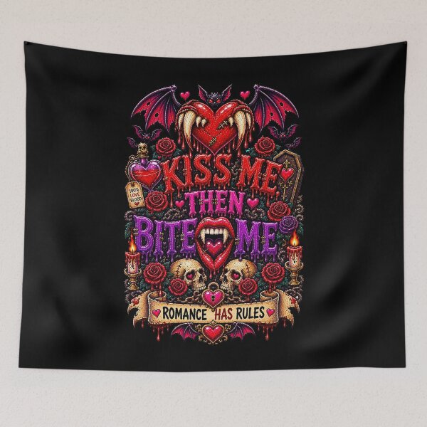 Item preview, DARK LOVE ❤️ - MONSTER ROMANCE COLLETION -  VAMPIRE LOVE -  KISS ME, THEN BITE ME - ROMANCE HAS RULES - v2 designed and sold by WheelieGdArt.