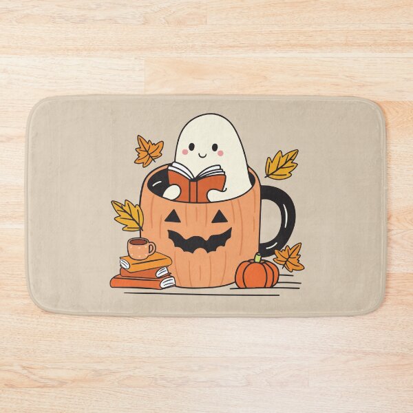 Item preview, Cute Ghost Reading in Pumpkin Mug Autumn Graphic designed and sold by BrownHorse90s.