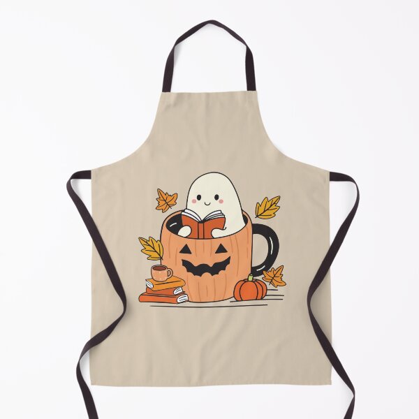 Item preview, Cute Ghost Reading in Pumpkin Mug Autumn Graphic designed and sold by BrownHorse90s.