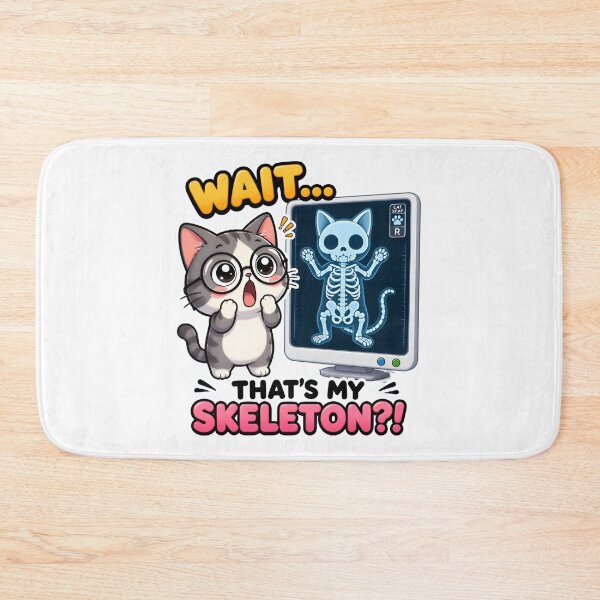 Item preview, Wait… That’s My Skeleton?! Funny Veterinary Radiology Cat designed and sold by Bettybee00.