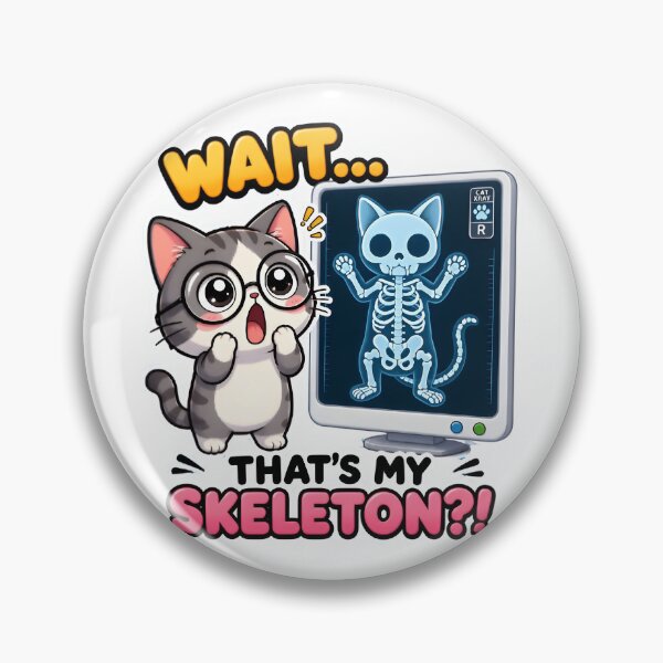 Item preview, Wait… That’s My Skeleton?! Funny Veterinary Radiology Cat designed and sold by Bettybee00.