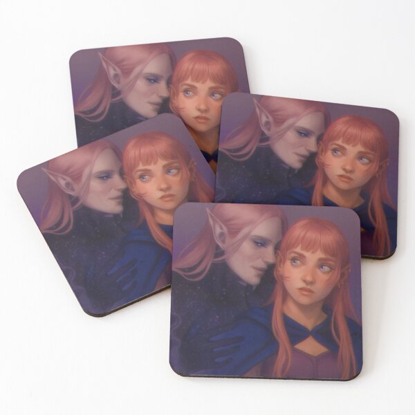 Item preview, Aurora & Sorte - Warlock & Patron D&D Characters Art Painting designed and sold by Julieel.exe.