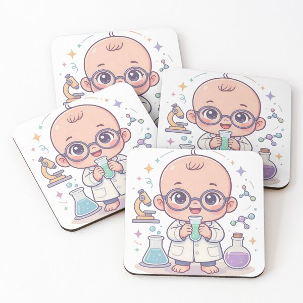 Item preview, Cute Chibi Baby Scientist Chemistry Sticker designed and sold by ChibiPCStudio.