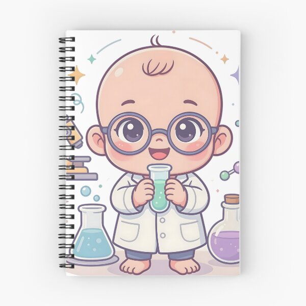 Item preview, Cute Chibi Baby Scientist Chemistry Sticker designed and sold by ChibiPCStudio.