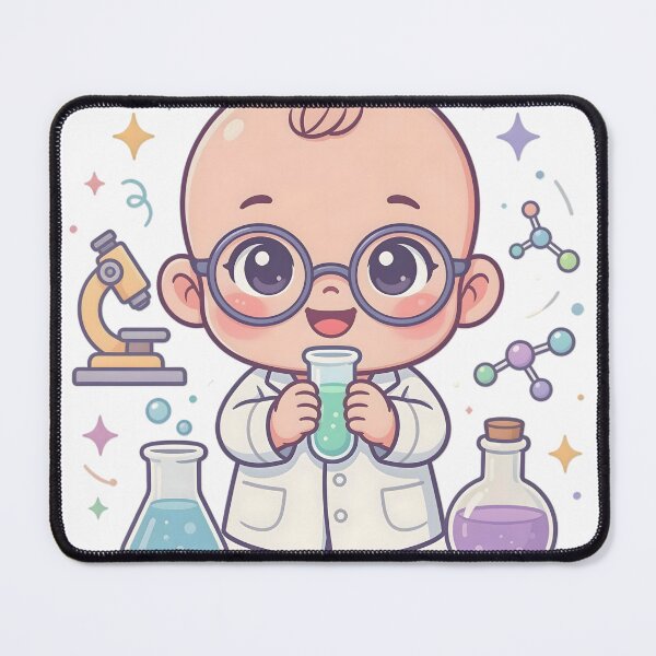 Item preview, Cute Chibi Baby Scientist Chemistry Sticker designed and sold by ChibiPCStudio.