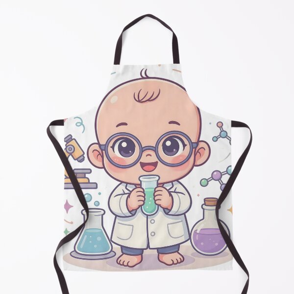 Item preview, Cute Chibi Baby Scientist Chemistry Sticker designed and sold by ChibiPCStudio.