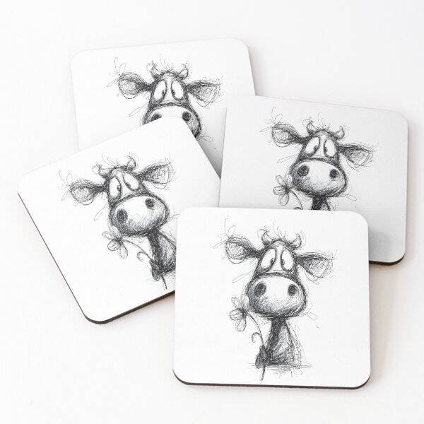 Item preview, Flower Cow Doodle designed and sold by BRETT'S ART STUDIO.