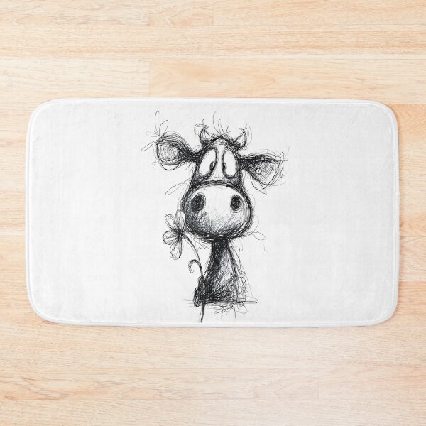 Item preview, Flower Cow Doodle designed and sold by BRETT'S ART STUDIO.