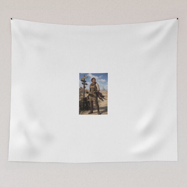 Item preview, Explorer with wanderlust in desert landscape designed and sold by CathryneDelamort.