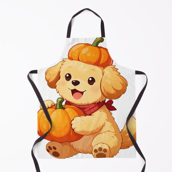 Item preview, Cute Golden Retriever Puppy in Pumpkin Patch Icon designed and sold by pumsquare.