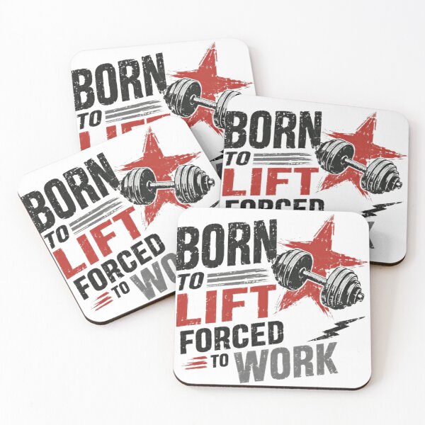 Item preview, Born To Lift Forced To Work Weightlifting Gym Lifter Bodybuilder designed and sold by SkeletonsDanger.