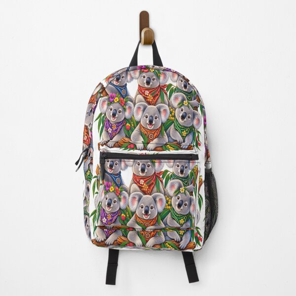 Item preview, Colorful Vintage Koala Family – Floral Australian Wildlife Art designed and sold by Awarrie.