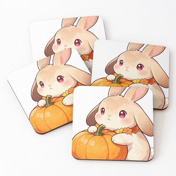 Item preview, Cute Bunny Rabbit hugging Pumpkin Patch Icon designed and sold by pumsquare.