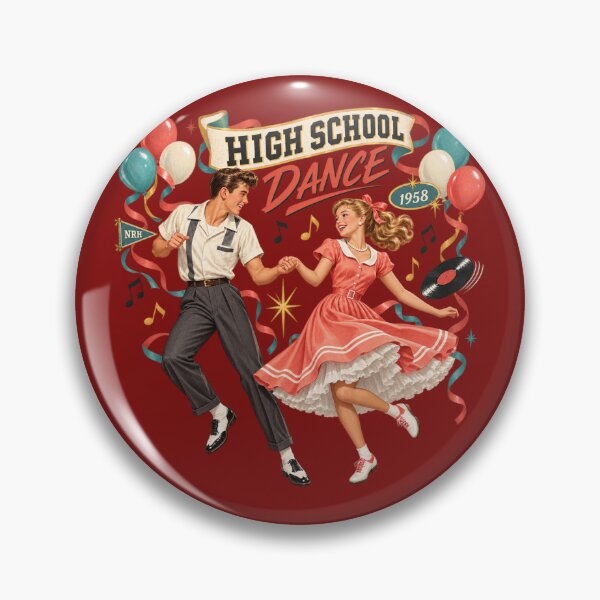Item preview, Vintage High School Dance 1958 Retro Art Print designed and sold by Normandy Road Heritage™ - Vintage Garage Art.