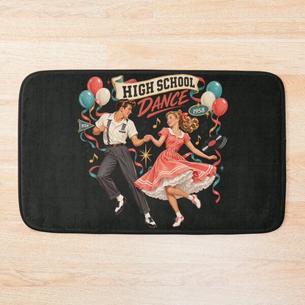 Item preview, Vintage High School Dance 1958 Retro Art Print designed and sold by Normandy Road Heritage™ - Vintage Garage Art.