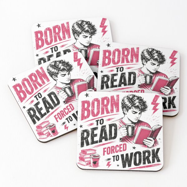 Item preview, Born To Read Forced To Work Book Lover Reader Bibliophile Literary designed and sold by SkeletonsDanger.
