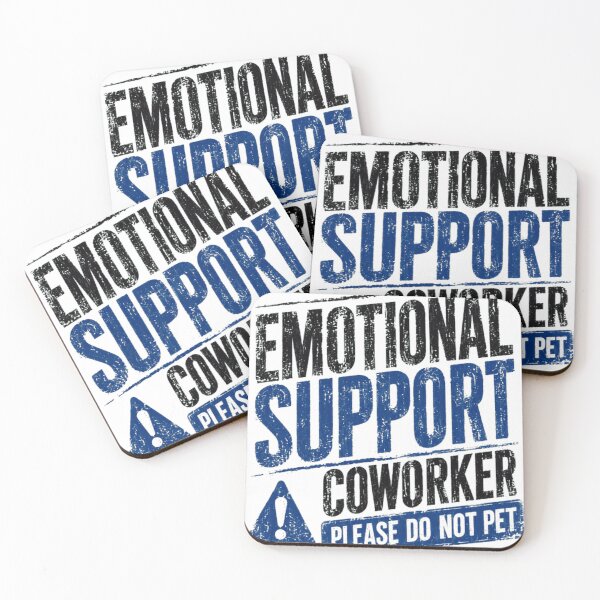 Item preview, Emotional Support Coworker Please Do Not Pet Workplace Humor Office Employee designed and sold by SkeletonsDanger.