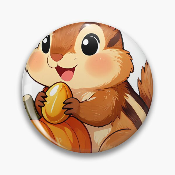 Item preview, Cute Chipmunk with Pumpkin Seed Icon designed and sold by pumsquare.