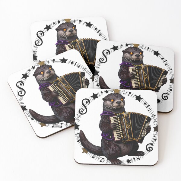 Item preview, Gothic Circus Accordionist Otter designed and sold by IllumeInk.