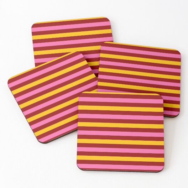 Item preview, Yellow And Pink Stripes Design Red  designed and sold by PatternTitan.