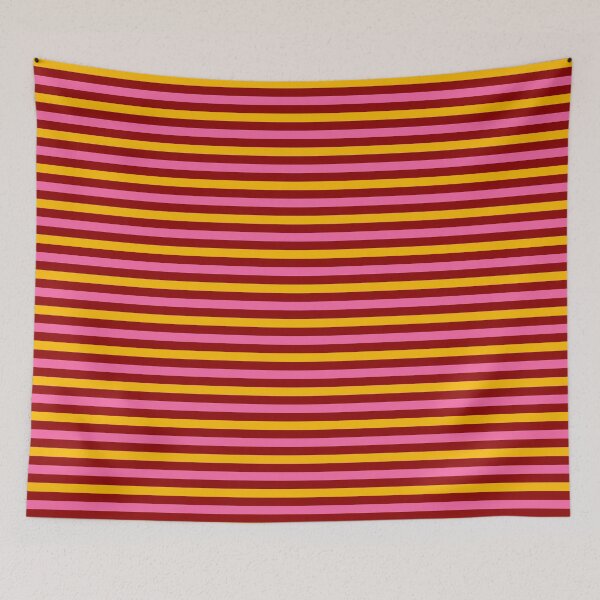Item preview, Yellow And Pink Stripes Design Red  designed and sold by PatternTitan.