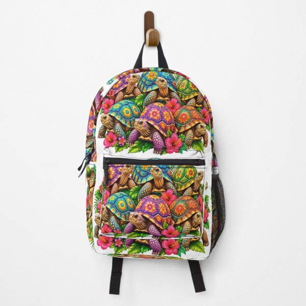 Item preview, Colorful Floral Turtles – Tropical Garden Wildlife Art designed and sold by Awarrie.