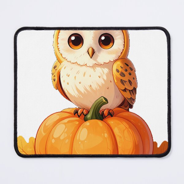 Item preview, Cute Baby Barn Owl on Pumpkin Perch Icon designed and sold by pumsquare.