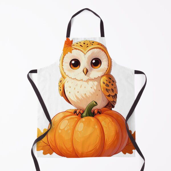 Item preview, Cute Baby Barn Owl on Pumpkin Perch Icon designed and sold by pumsquare.
