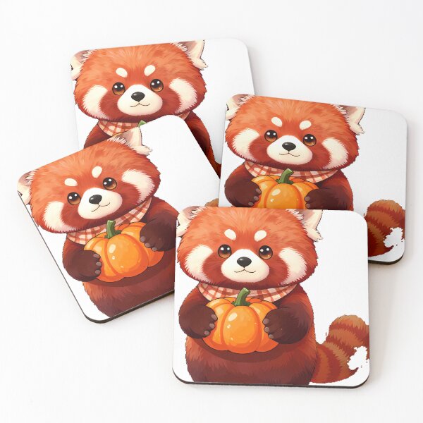 Item preview, Cute Red Panda with Pumpkin Icon designed and sold by pumsquare.