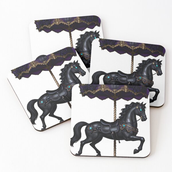 Item preview, Gothic Circus Phantom Carousel Horse designed and sold by IllumeInk.