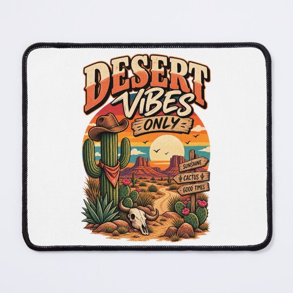 Item preview, Desert Vibes Only Western Sunset designed and sold by BrahimiGraphics.