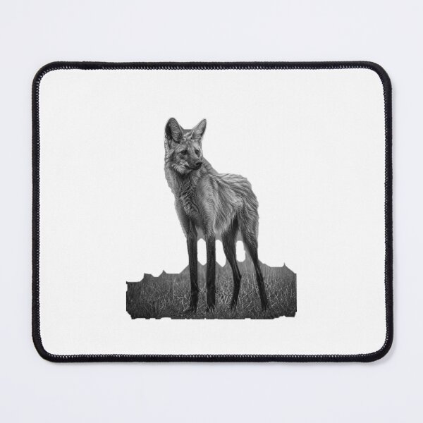 Item preview, Maned Wolf in Monochrome: Grassland Sentinel designed and sold by Helt-enkelt.