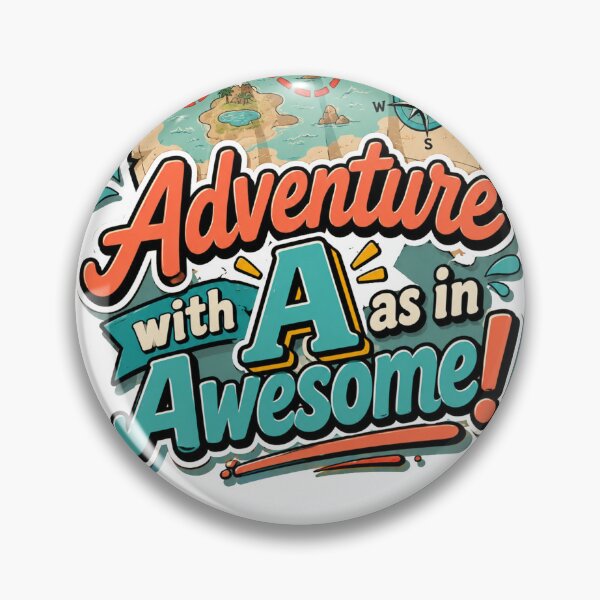 Item preview, Adventure with A as in Awesome – Pirate Treasure Map Sticker designed and sold by @SHINTOSARTSTORE.