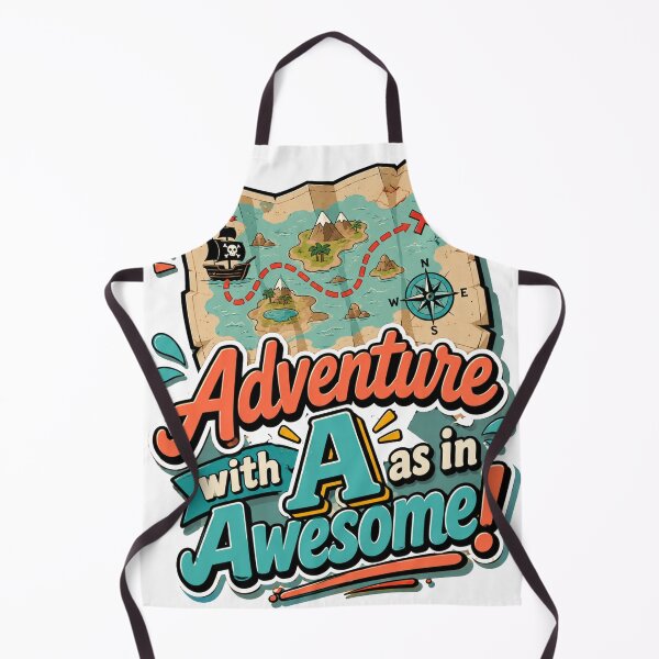 Item preview, Adventure with A as in Awesome – Pirate Treasure Map Sticker designed and sold by @SHINTOSARTSTORE.