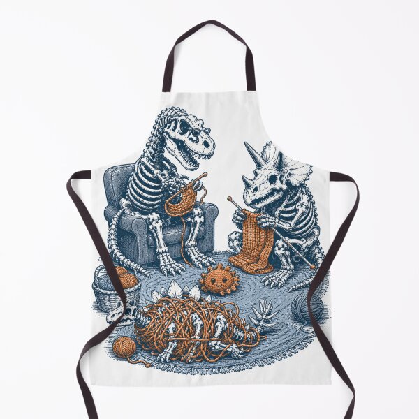 Item preview, Funny Dinosaur Crochet Club – Skeleton Knitting Crew designed and sold by zhivago1980.