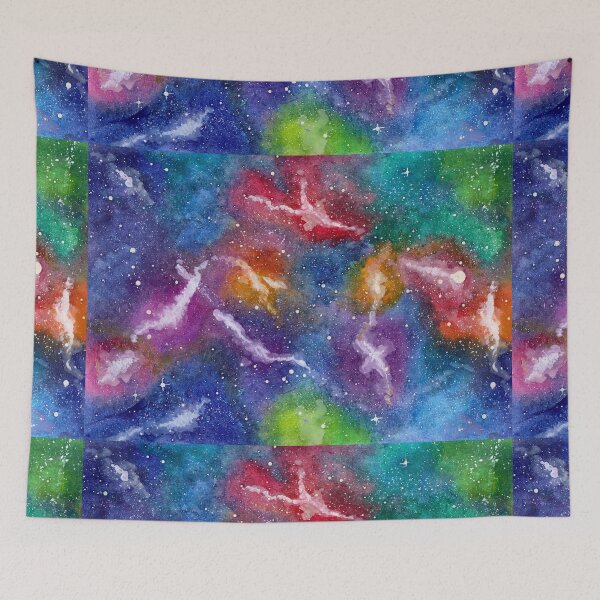 Item preview, Cosmic Figure Watercolour Print, Galaxy Wall Art | We Were Never Bound to Earth designed and sold by ArithraStudio.