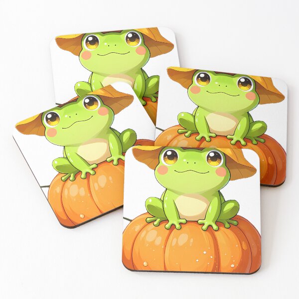 Item preview, Cute Tree Frog in Pumpkin Patch Icon designed and sold by pumsquare.