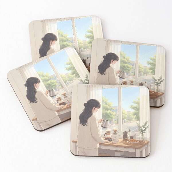 Item preview, Bright Morning Drip Coffee: Peaceful Ritual by the Sunlit Window designed and sold by SOOstudio73.