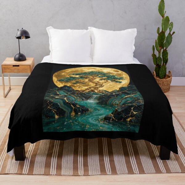 Item preview, Golden Bonsai Tree Before a Full Moon designed and sold by Lineer22.